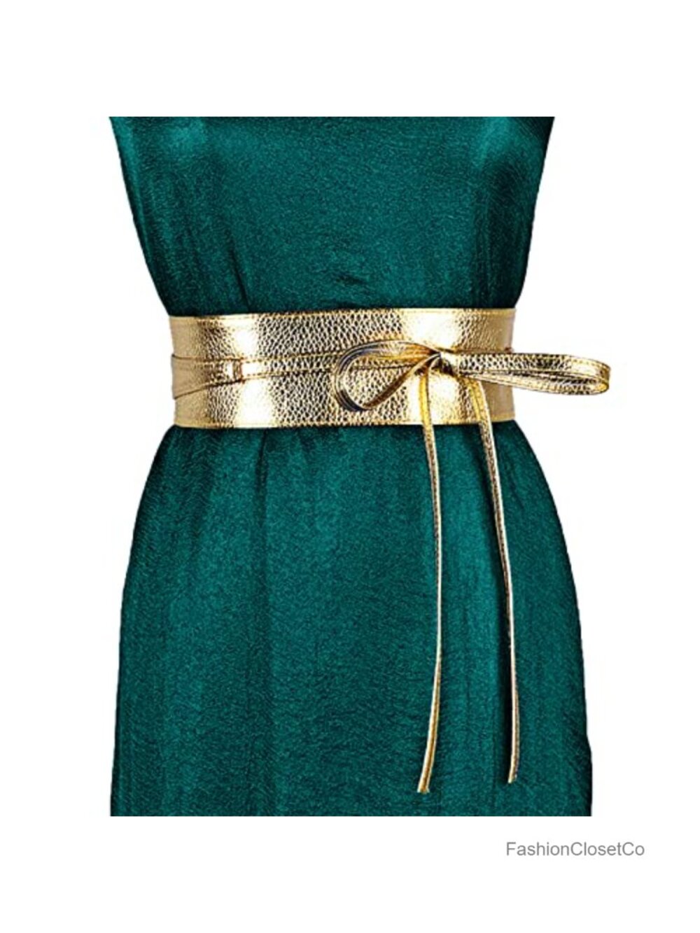 Faux Leather Obi Style Wide Wrap Waist Belt Retro Lace Up